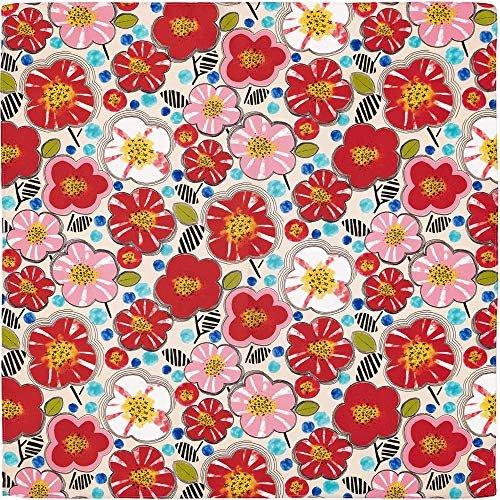 Asobishin Japanese Furoshiki Wrapping Cloth Ume Plum Blossom Black 100x100cm Water Repellent Polyester