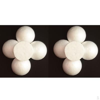 10 halve balletjes van 2 cm, gemaakt van massief polystyreenschuim, geschikt voor bruiloften, huis- en schoolprojecten.