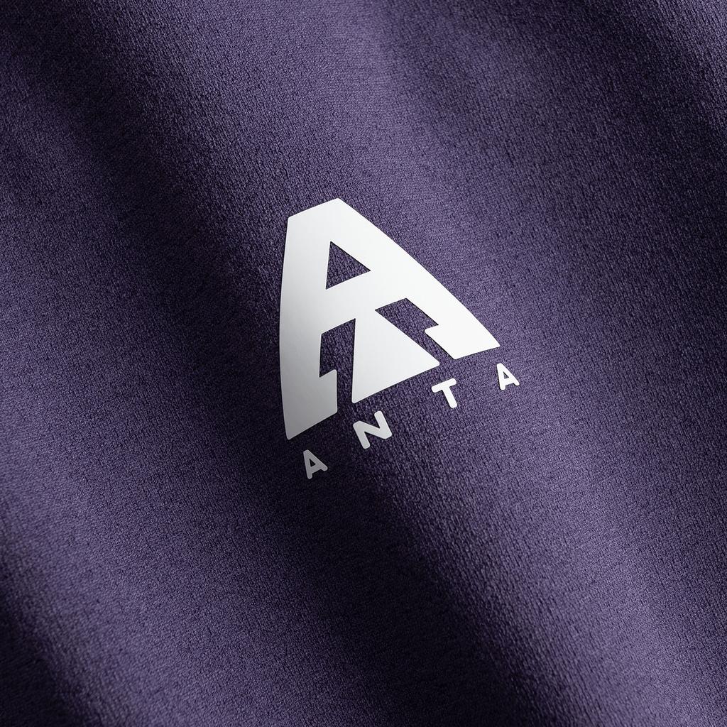 Anta Outdoors Short Sleeve Knitted T-Shirt Summer 2026 Women tops Phantom-Purple 962626104-3