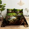 Scene Bed Sheet and Pillowcase Set Bedding Linens Cover Queen King Double Size 220x240 Trees for Bedroom Soft Twin Full Single