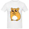 QIZYOQA Cute Cartoon Hamster T-Shirt Cotton Short Sleeve for Men Women T-Shirt