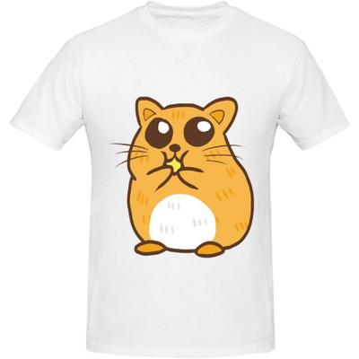 QIZYOQA Cute Cartoon Hamster T-Shirt Cotton Short Sleeve for Men Women T-Shirt