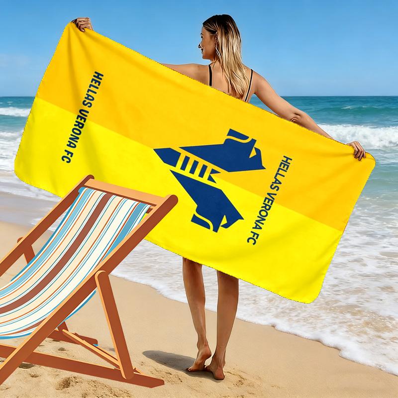 Asciugamano da Spiaggia Stampa Hellas Verona, Asciugamano Grande Morbido Asciugatura Rapida per Spiaggia Campeggio Nuoto