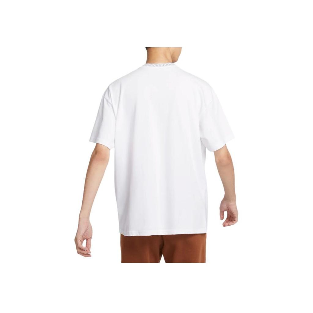 Nike Besticktes lockeres bequemes Kurzarm-T-Shirt Herren Tops Weiß FV3759100