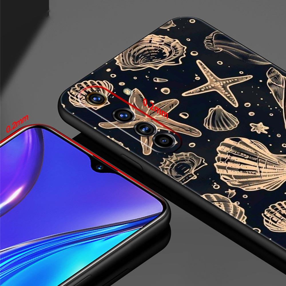 Ocean Coastal Seashell Seaweed Pattern Case For Realme C67 C63 C55 C53 C35 C25 C21 GT 3 5 6 10 11 12 13 Pro Soft TPU Phone Cover