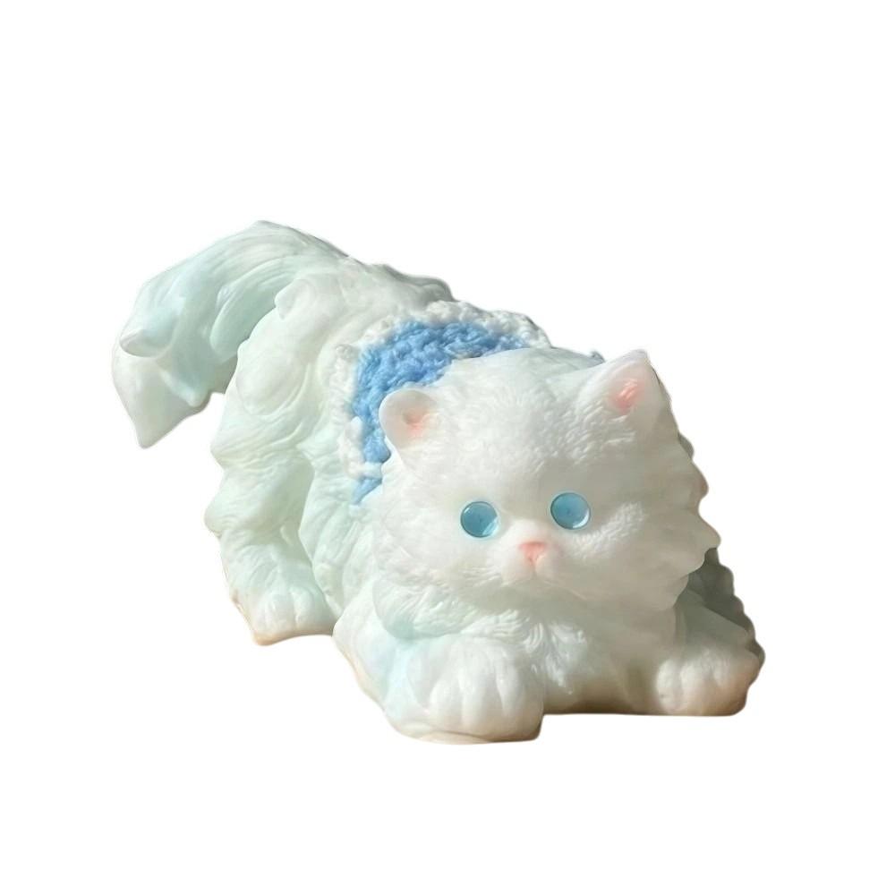 Stress Relief Persian Cat Squeeze Toy Handmade Soft Squeeze Cat Toys Cat Lovers Gift
