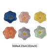 6Pcs Ceramic Flower Bee Drinking Station Multi-Purpose Bird Bath Decorative Garden Stakes For Outdoor Garden Yard Lawn Decor