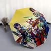 1pc Mega Man Automatic Folding Outdoor Umbrella - Portable 3-Fold Design with 8-Bone Iron Frame, Perfect for Fans, Travelers, Daily Use, and Gift