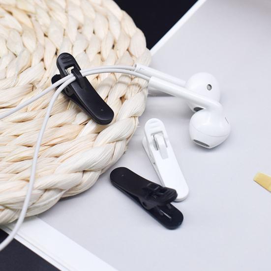 10Pcs Mini Portable Cable Clip Clamp Rotatable Earphone for Earphone