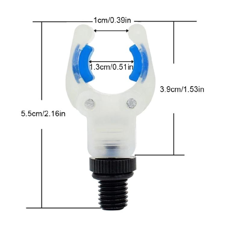 Night-Visible Fishing Rod Support Head with V Fork and Screw-In Base, Pier Fishing Use, Shore Fishing Use, Rod Placement