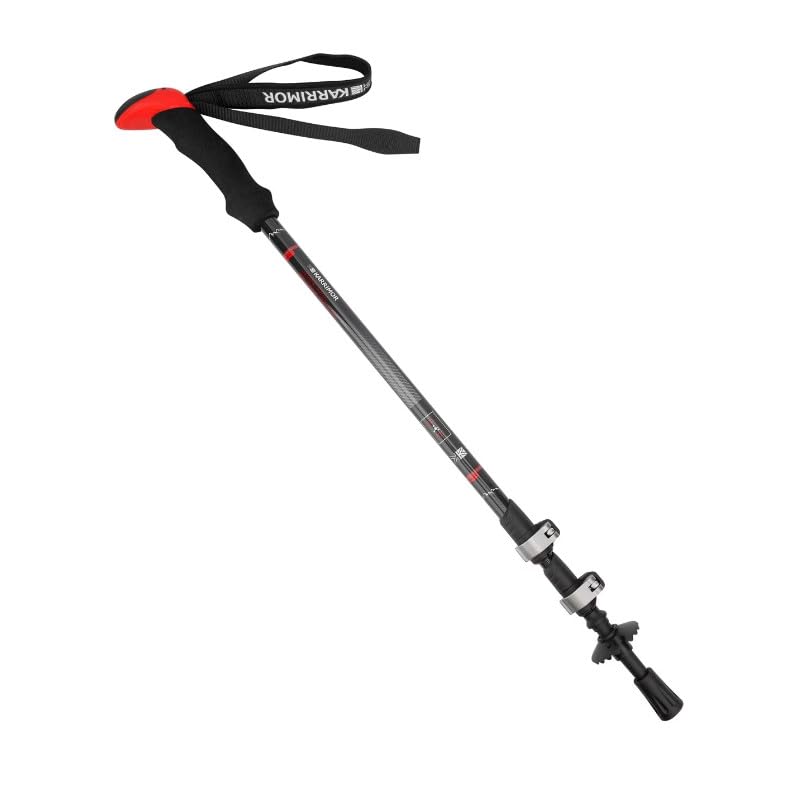 Karrimor Carbon Trekking Poles Set of 2, Ultra-lightweight 190g/piece (black/red) [item]