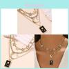 Feminine Geometric Pendant Necklace For Women With Zinc Alloy Chain Casual Accessory