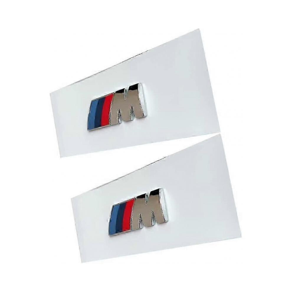Náhradní znak M na přední blatník BMW - 2ks Sportovní název Decal Logo Samolepka (stříbrný)