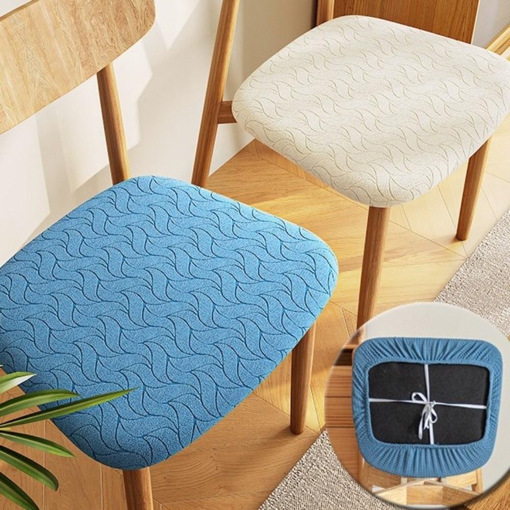 Jacquard Stretch Dining Chair Cover Removable Chair Slipcovers Modern Seat Covers Living Room