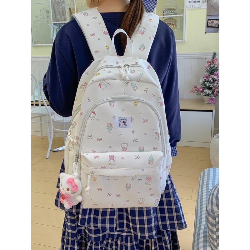 Schoolbag New Japanese Retro Plaid Schoolbag Junior High School Girl Cute Girl Student Backpack Large Capacity Lightweight Backpack