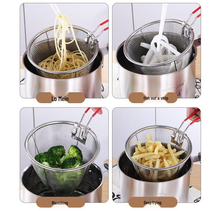 ZISIZ Frying Basket & Drainer Set