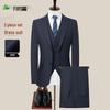 Shanshan Men's Classic Striped Business 3-Piece Suit