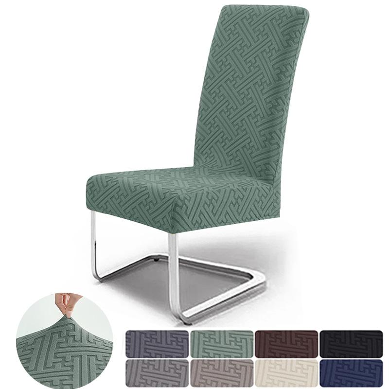Solid Color Dining Chair Cover Stretch All-inclusive Chair Covers Four Season Universal Protective Cover for Banquet Wedding