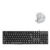 Silent Mechanical Feel Wired Keyboard & Mouse Set for Desktop/Laptop