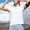 Anta Running Series Letter Brand Logo Print Quick-Dry Short Sleeve T-Shirt Women Tops White 162225105-210724