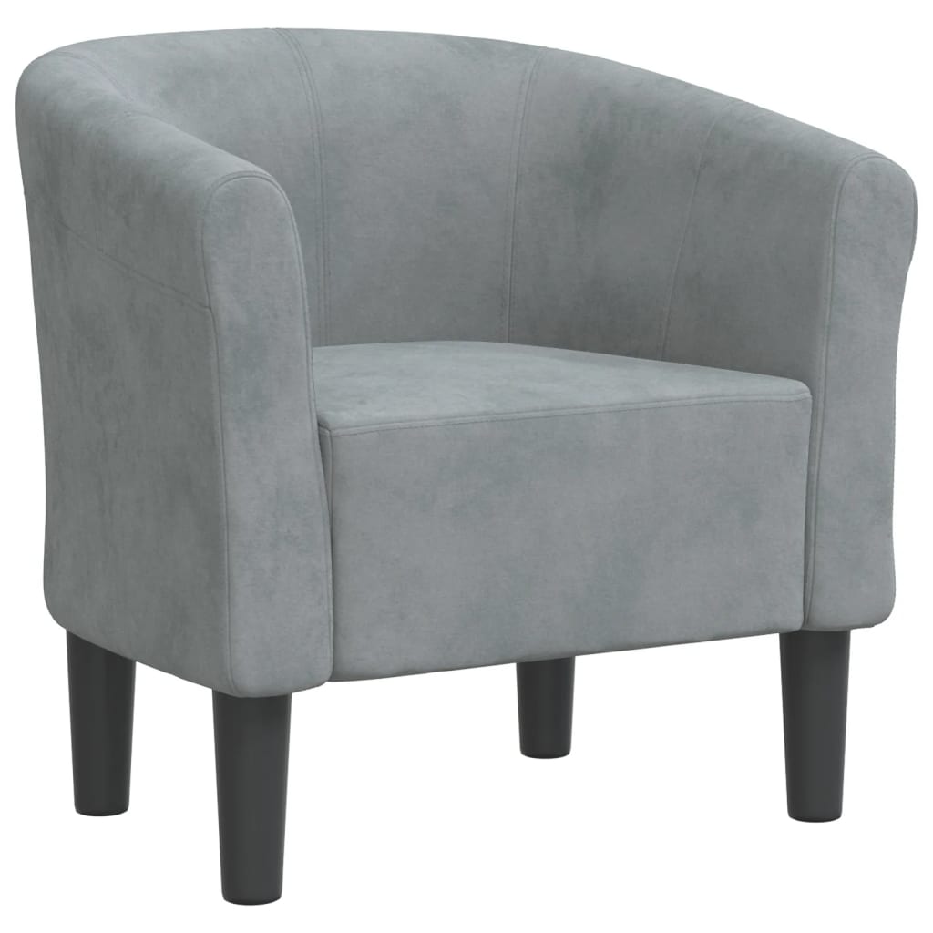 Club Chair Dark Gray Velvet