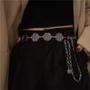 Women's Metal Hollow Circle Waist Chain Belt: All-Match Decorative Accessory for Suits, Sweaters, and Dresses
