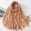 Autumn Fashion Aztec Geometric Tassel Viscose Shawl Scarf Lady High Quality Wrap Pashmina Stole Bufandas Muslim Hijab Sjaal