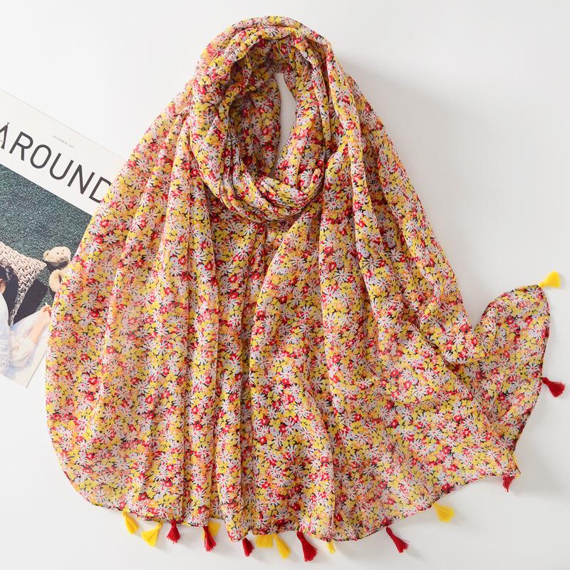 Autumn Fashion Aztec Geometric Tassel Viscose Shawl Scarf Lady High Quality Wrap Pashmina Stole Bufandas Muslim Hijab Sjaal