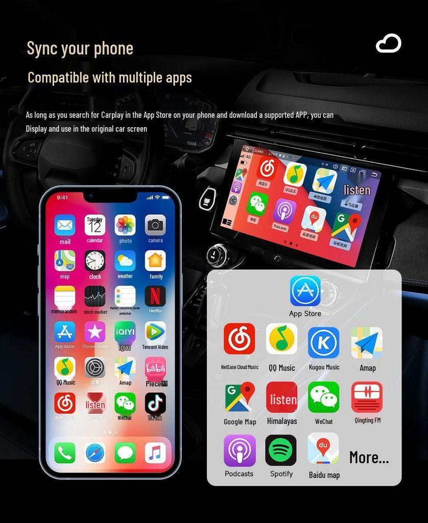Modul de Interconectare CarPlay și Android Auto prin Fir la Wireless Transfrontalier