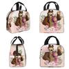 Cartoon Masha And The Bears Insulated Lunch Bag for Women Office Cooler Thermal Food Box Tote Leakproof Lunch Boxes Container