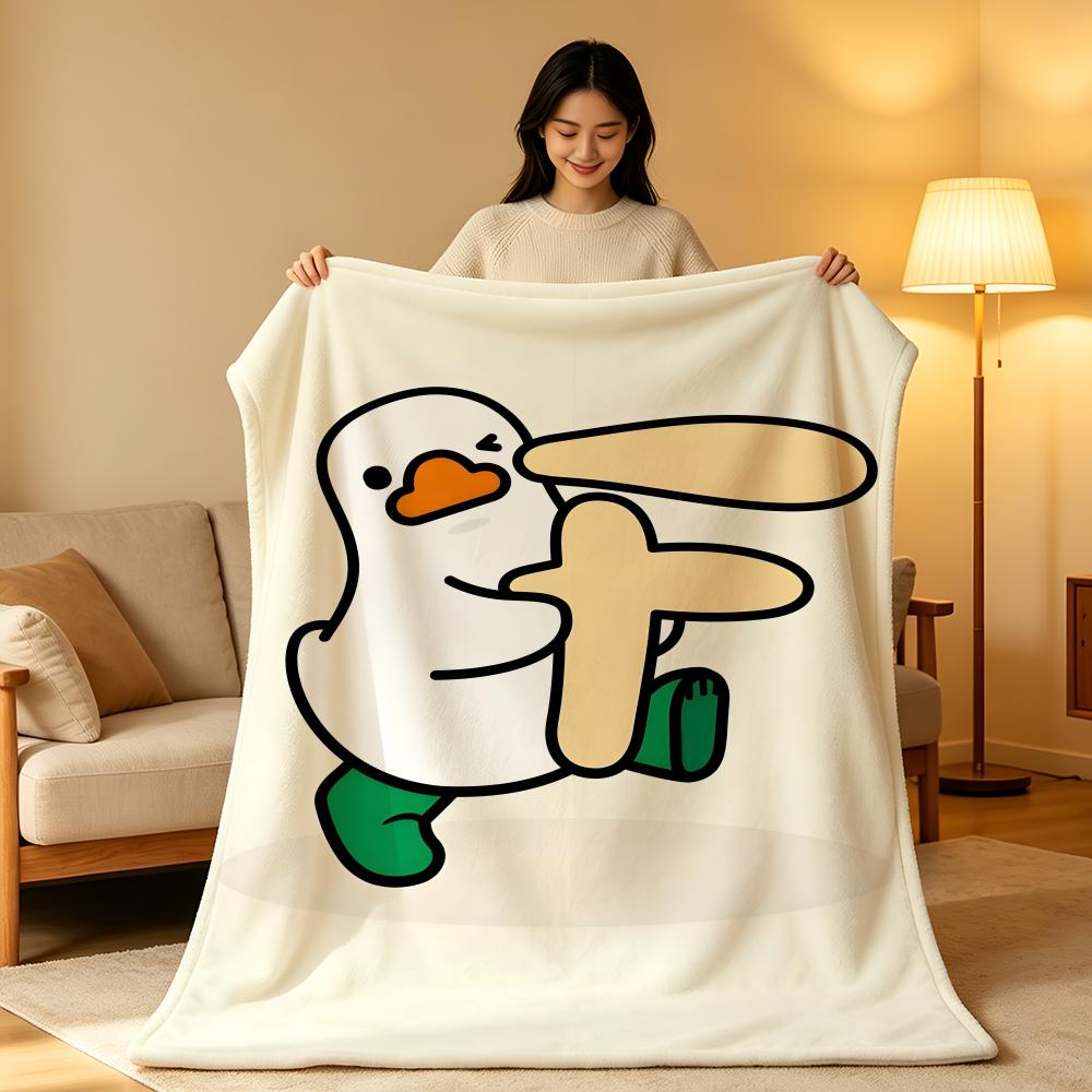 Character A-Avatar D-Duck Throw High-Density Short Plush Blanket Soft Skin-Friendly for Sofa Nap Air-Conditioned Room