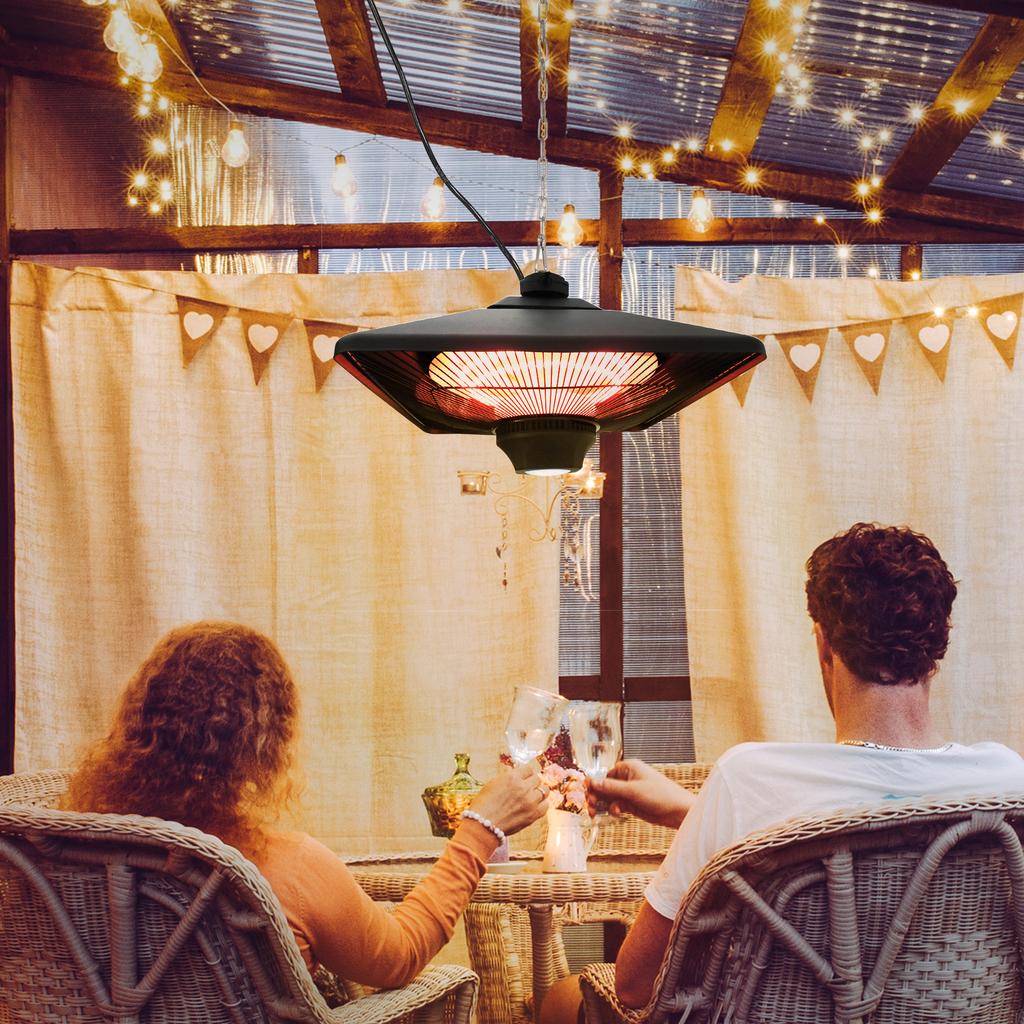 Hanging Electric Patio Heater with 2 Power Settings