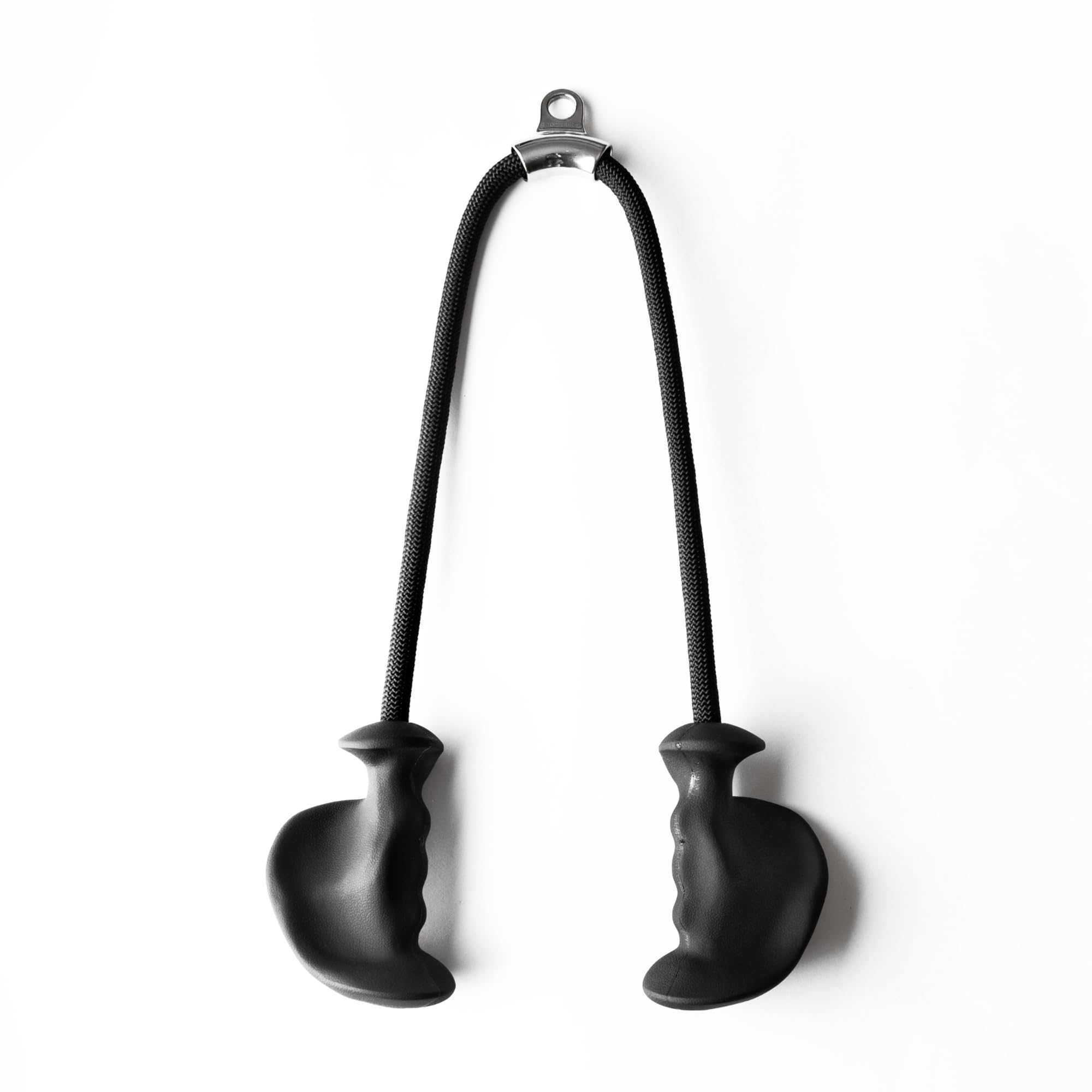 TOPPERGEAR Triceps Rope, Single Hand Grip, Ergonomic Grip, Easy to Grip, Cable Training Compatible (Double)