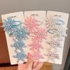 2 Stück Winter neu Frozen Schneeflocken Haarnadel Kinder Haarspange Elsa Prinzessin Haaraccessoire Mädchen Seite BB-Clip