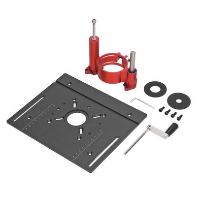 Router Lift Manual Lifting Router Lift System Kit Router Table Saw Insert Base Plate Black