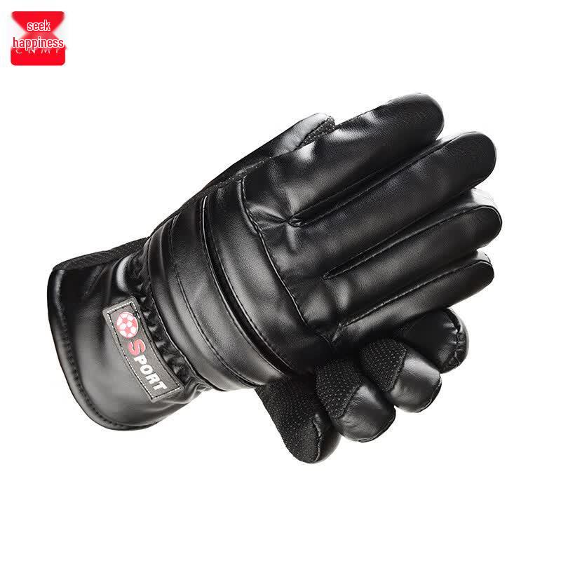 Men s Winter PU Leather Thermal Touchscreen Gloves