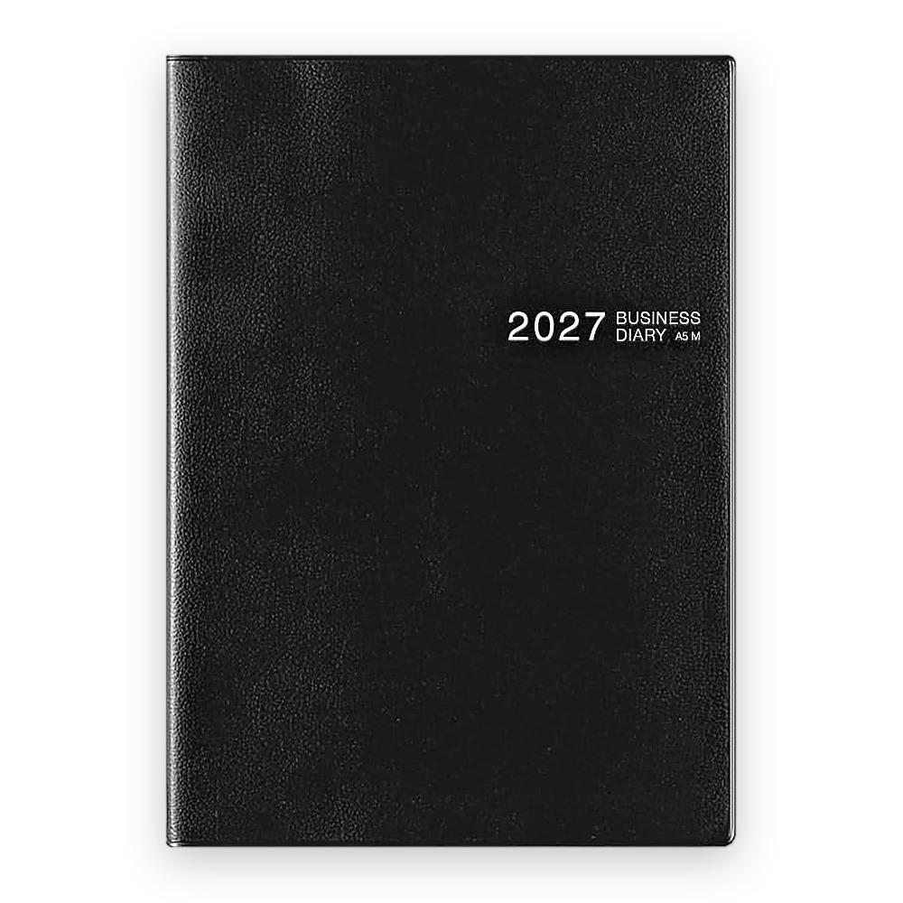 Planner DESIGNPHIL Midori Business Diary 2027 A5 Ring Binding Horizontal Layout January 2027 Start - Black