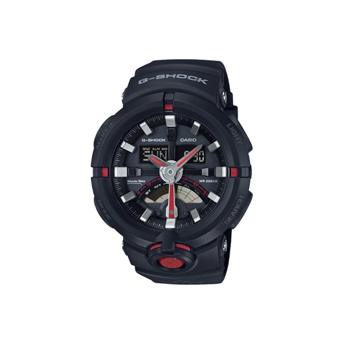 

Casio G-Shock Youth Series Waterproof Fashion Trend Watch Quartz Movement Resin Strap Men Watches Black GA-500-1A4 Black Red Watch Dial