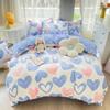 Washed Cotton Bedding Four-piece Set, Quilt Cover, Bed Sheet, Dormitory Three-piece Set
