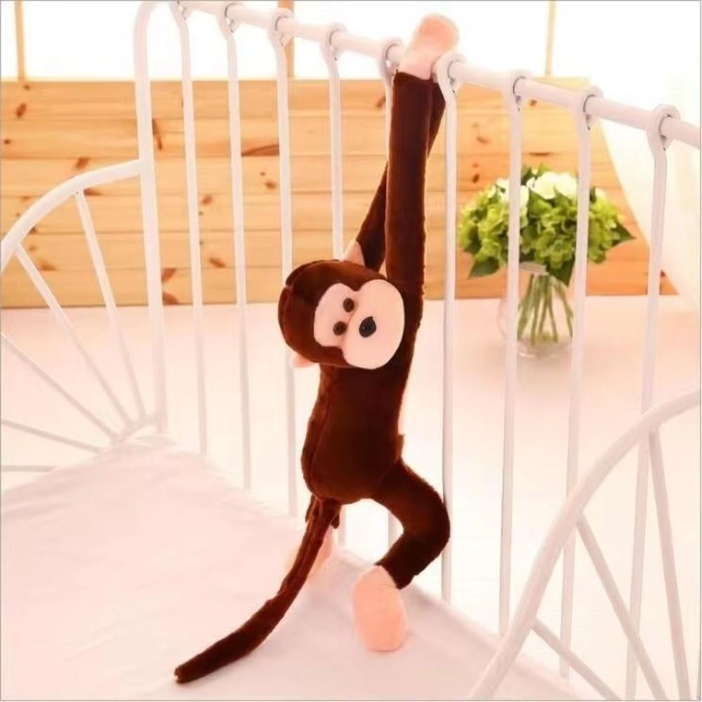 Portable Colorful Long Arm Monkey Long-armed Monkey Ornaments Children's Stuffed Animal Toy Soft Hanging Stuffed Doll DIY