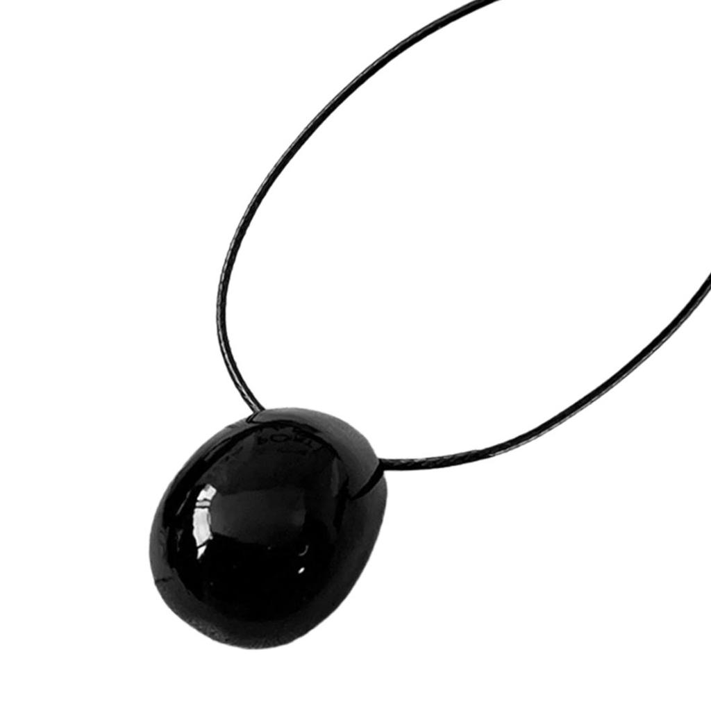 Oval Pendant Necklace Fashion Necklace Colorful Pendant Necklace Neck Jewelry for Daily Commute and Various Outfits