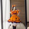 Halloween Lolita Dress Restaurant Work Uniform Japanese Anime Maid Outfit Cosplay Costume