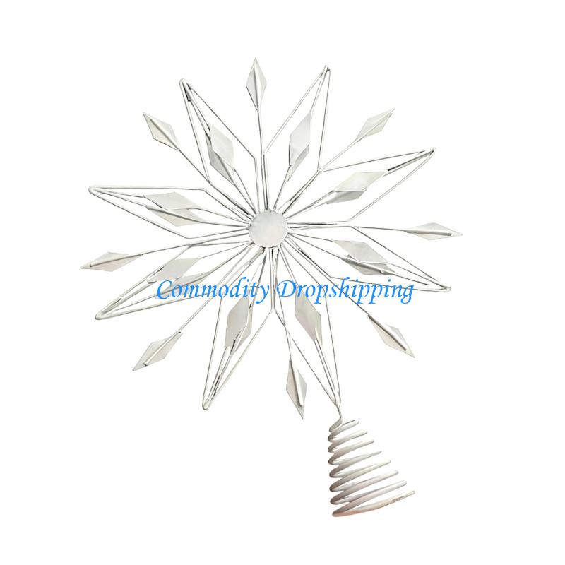 Y5JC Decorative Christmas Tree Toppers Metal Decoration for Indoor Outdoor Use Seasonal Party Supplies