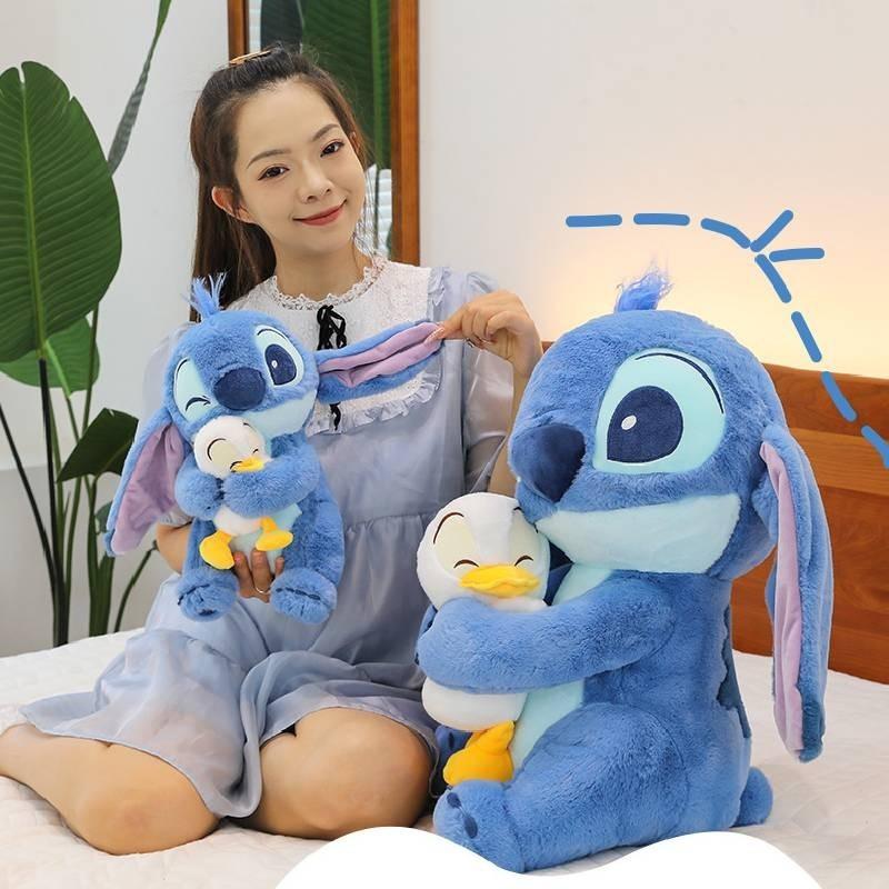 Entzückendes Stitch Plüschtier mit Ente Weiche PP-Baumwolle Gefüllte Puppe Für Kinder Und Freundinnen Geburtstagsgeschenke