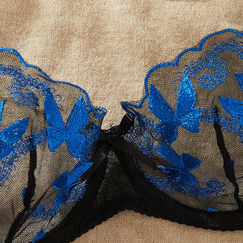 Sexy Bra, Underwear Set, Erotic Underwear, Women's Pure Desire Hollowed-out Perspective Mesh Bra, Pure Desire Wind