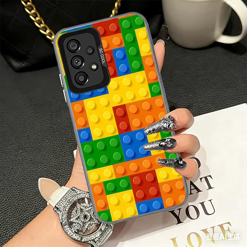 Fashion Building Blocks Pattern Shockproof Phone Case for Samsung A17 A16 A15 A14 A37 A57 A36 A56 A26 A35 A55 A25 A34 A54 A24 A1
