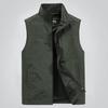 Men's Plus Size Quick-Dry Outdoor Casual Vest - Sleeveless, Loose Fit for Spring & Autumn