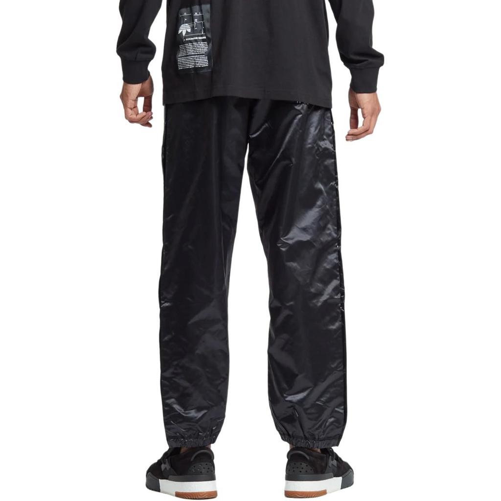 adidas Spodnie casualowe z elastycznym pasem w paski z logo Originals Trefoil Męskie Spodnie Czarne CV5256