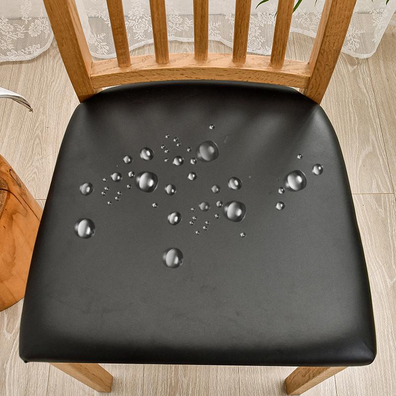 1 Piece Waterproof PU Fabric Stretch Chair Cover Seat Cushion Cover Chair Covers Big Elastic Seat Case For Dining Home Party