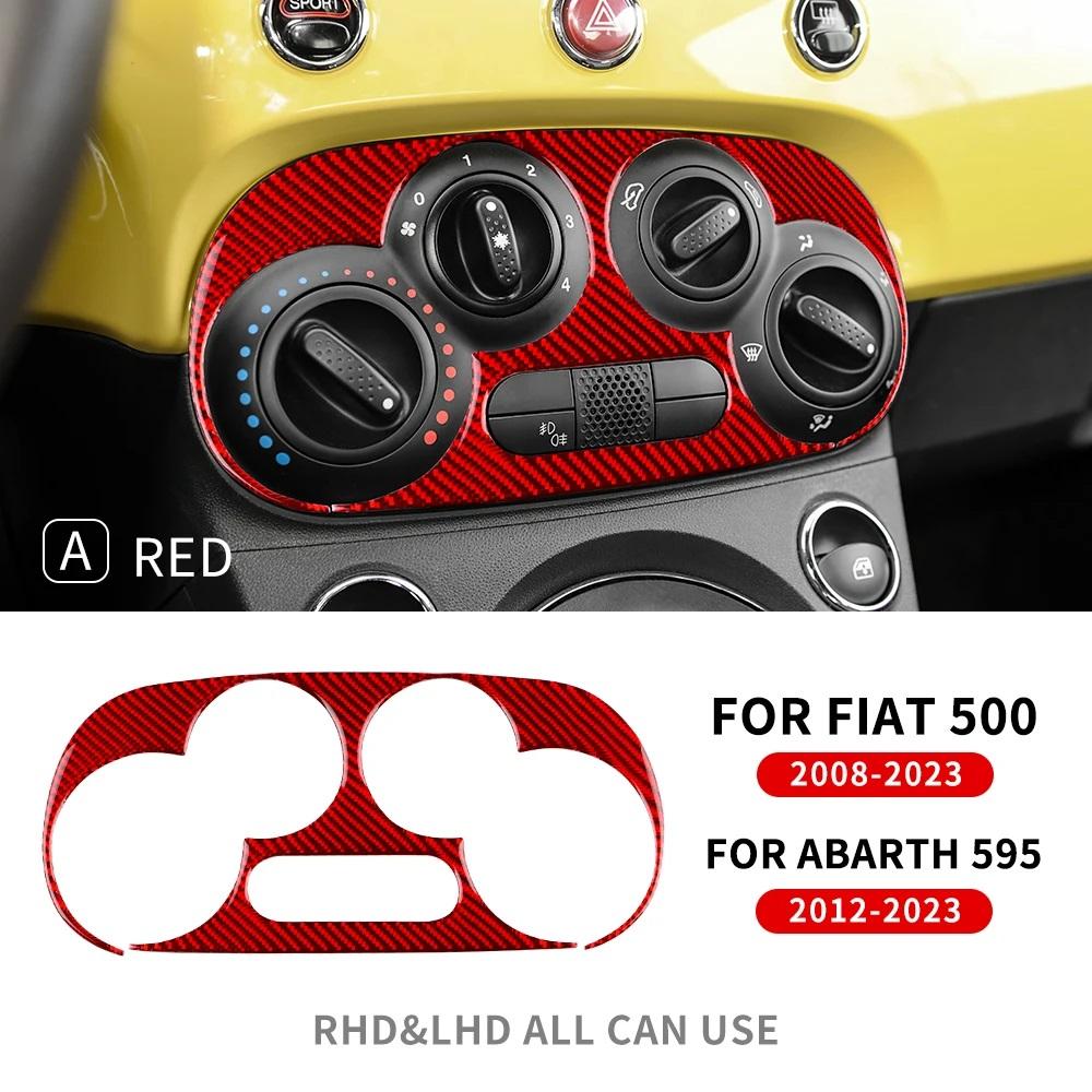 Real Soft Carbon Fiber Sticker For Fiat 500 Abarth 595 2012-2016 2017 2018 2019 2020 2021 2022 2024 Abarth 695 2017-2024 AC Trim.